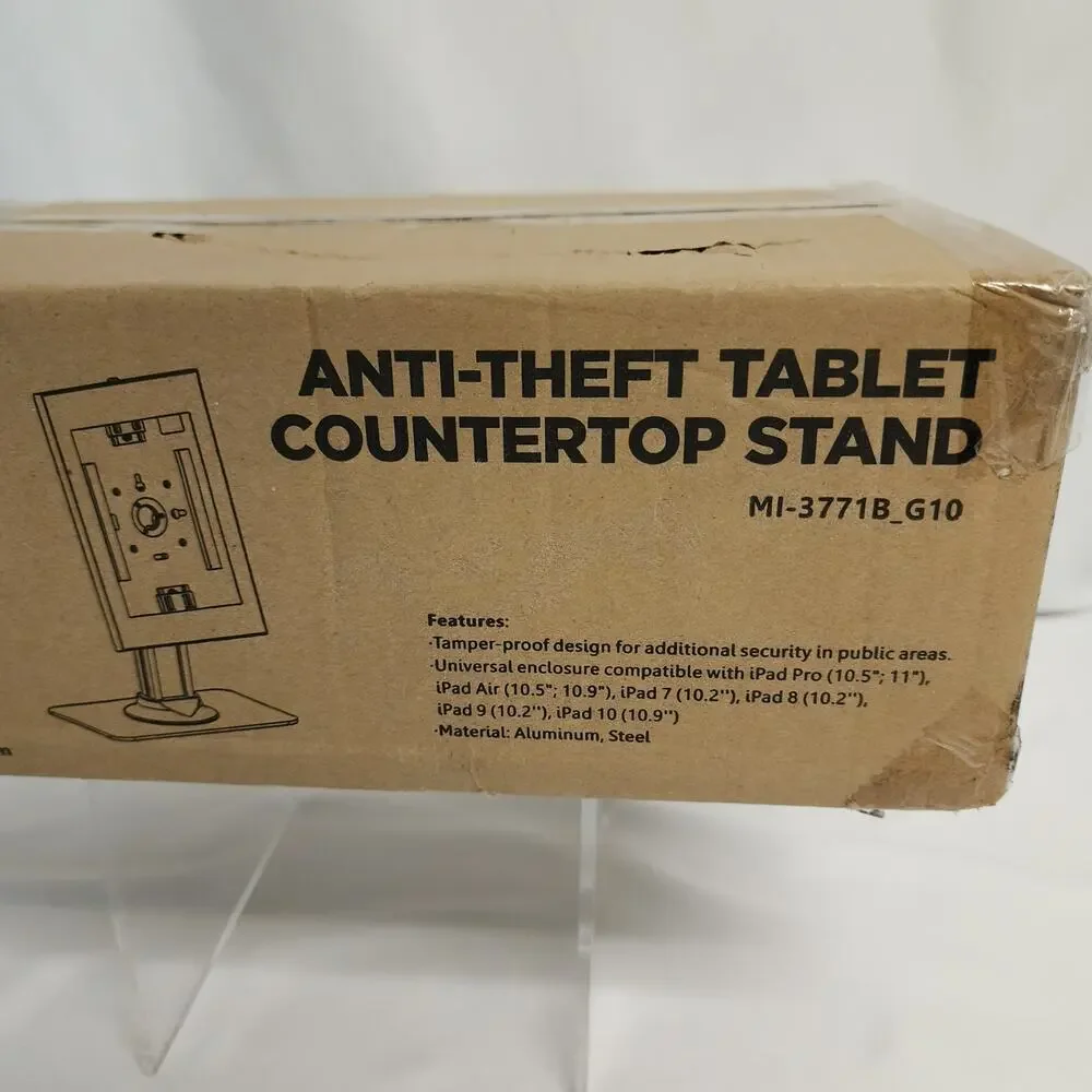 Anti-Theft Tablet Countertop Stand for iPad, iPad Air, iPad Pro BLACK NIB